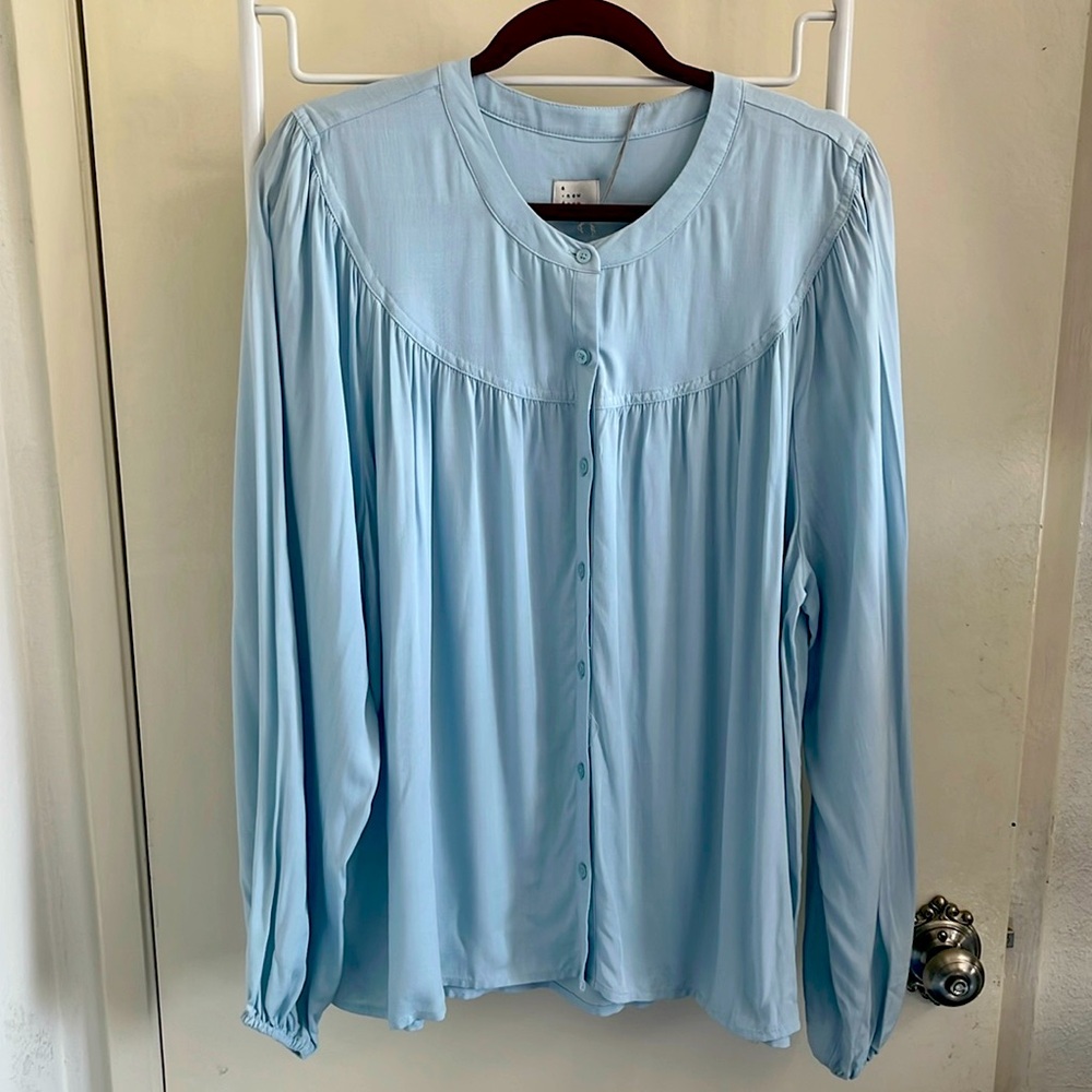 A New Day Blue Lightweight Relaxed Top